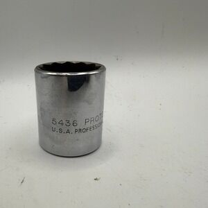 Proto 5436 Socket 1-1/8" 1/2"‎ Drive 12-Point USA Professional Tool